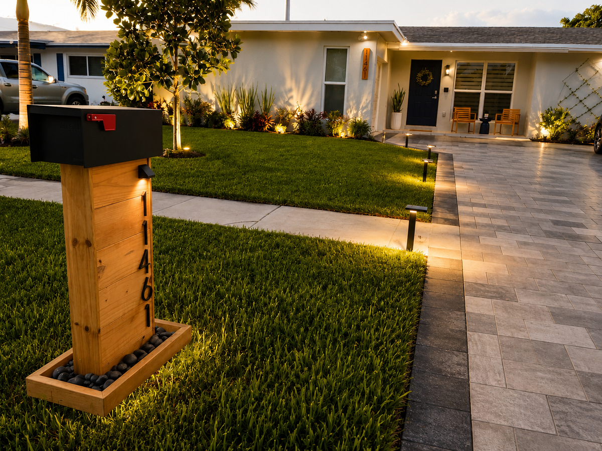 Wood Accent Slat Mailbox
