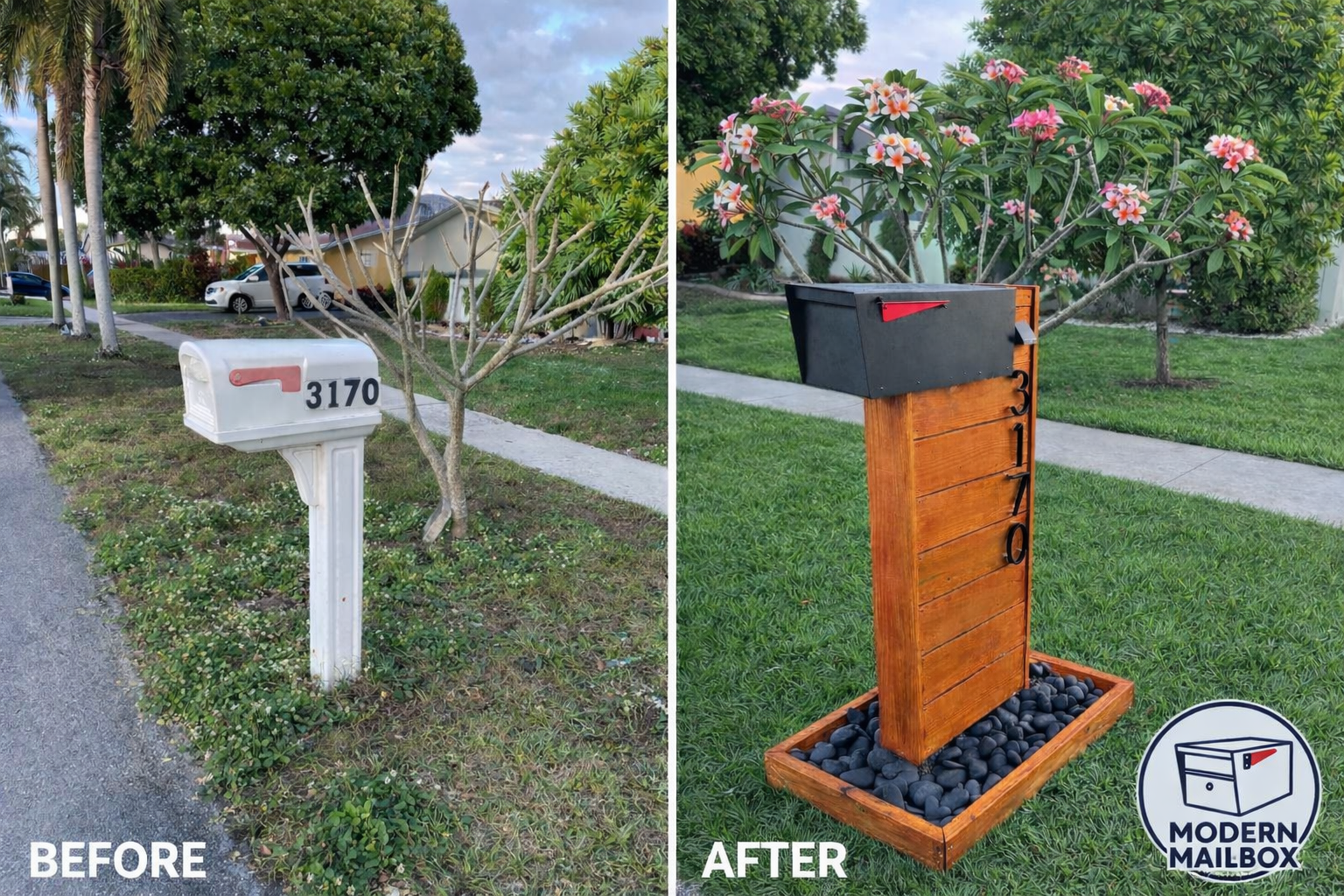 Wood Accent Slat Post